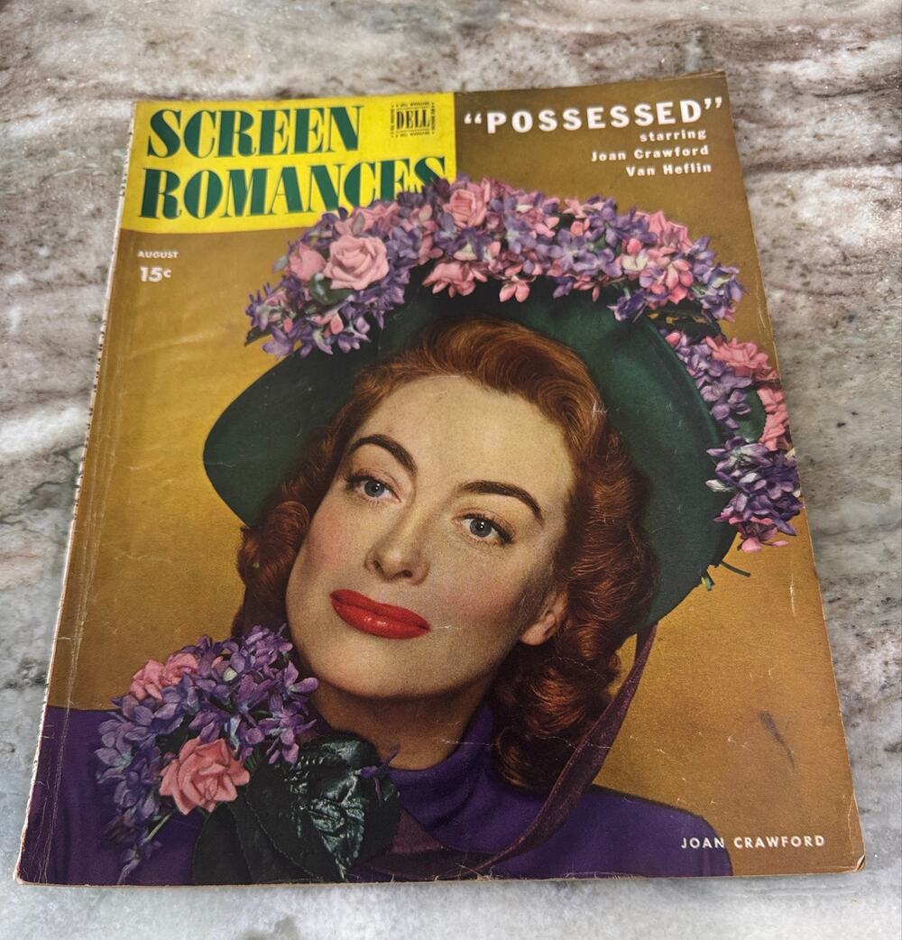 Vtg Screen Romances Magazine Aug. 1947 Joan Crawford Ads Movies +